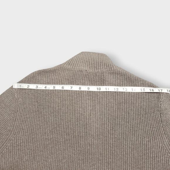 Toad&CO Mens Emmett 1/4 Zip Pullover Sweater Brown Organic Cotton Sz Small - Picture 11 of 12